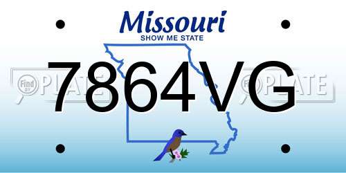 7864VG Missouri License Plate
