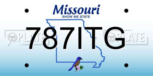 787ITG Missouri License Plate