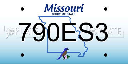 790ES3 Missouri License Plate