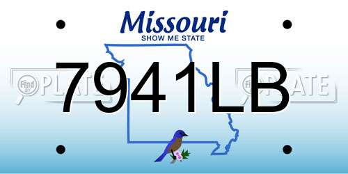 7941LB Missouri License Plate