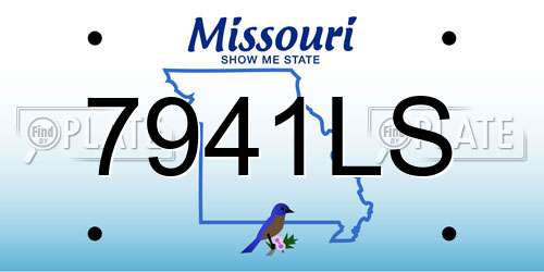 7941LS Missouri License Plate