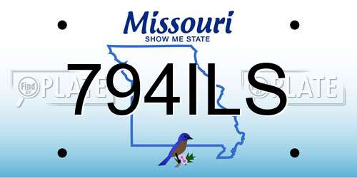 794ILS Missouri License Plate