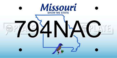 794NAC Missouri License Plate