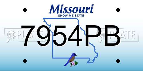 7954PB Missouri License Plate