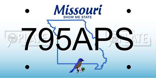 795APS Missouri License Plate