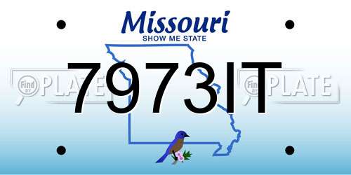 7973IT Missouri License Plate