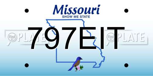 797EIT Missouri License Plate