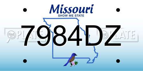 7984DZ Missouri License Plate