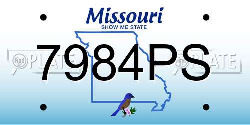 7984PS Missouri License Plate