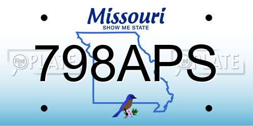 798APS Missouri License Plate