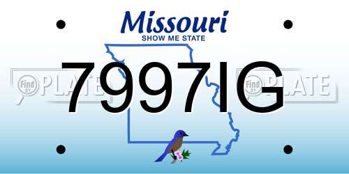 7997IG Missouri License Plate