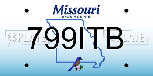 799ITB Missouri License Plate