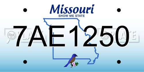 7AE1250 Missouri License Plate