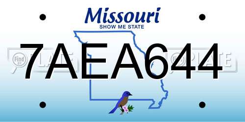 7AEA644 Missouri License Plate