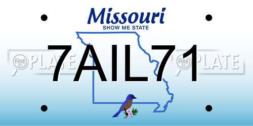 7AIL71 Missouri License Plate