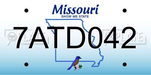 7ATD042 Missouri License Plate