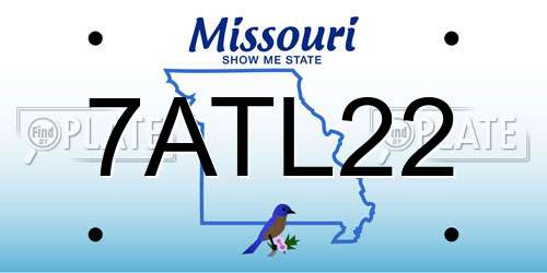 7ATL22 Missouri License Plate