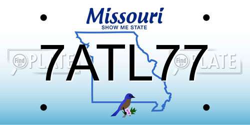 7ATL77 Missouri License Plate