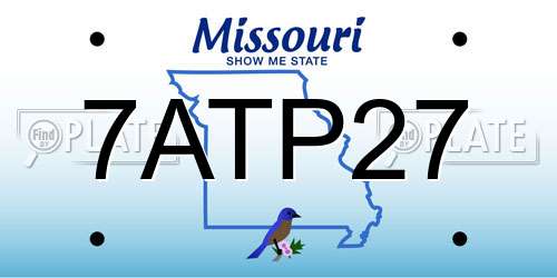 7ATP27 Missouri License Plate
