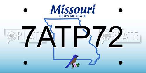 7ATP72 Missouri License Plate