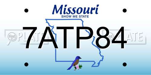 7ATP84 Missouri License Plate