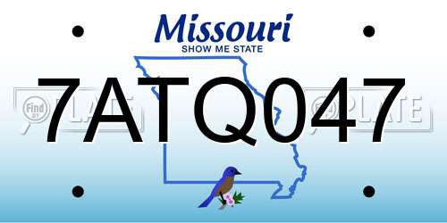 7ATQ047 Missouri License Plate