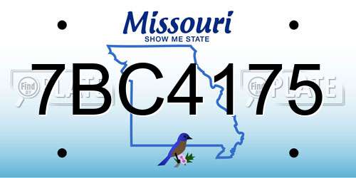 7BC4175 Missouri License Plate