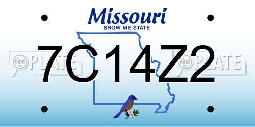 7C14Z2 Missouri License Plate