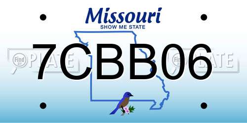7CBB06 Missouri License Plate