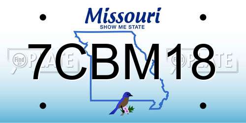 7CBM18 Missouri License Plate