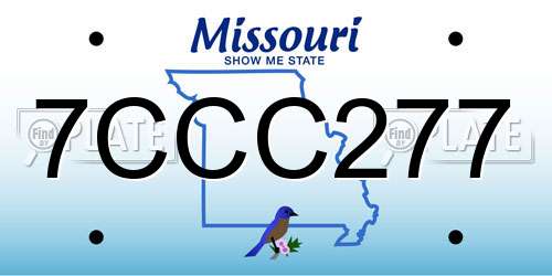 7CCC277 Missouri License Plate