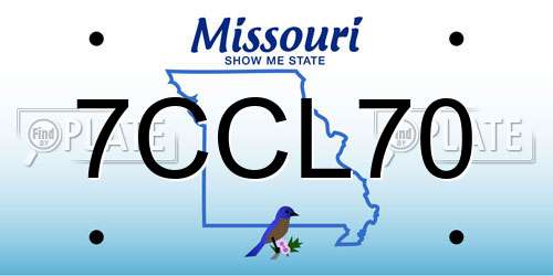 7CCL70 Missouri License Plate