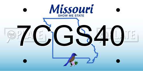 7CGS40 Missouri License Plate