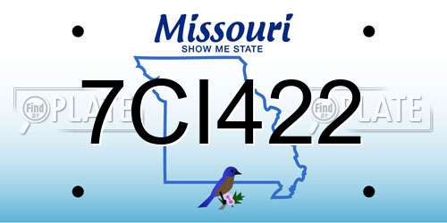 7CI422 Missouri License Plate