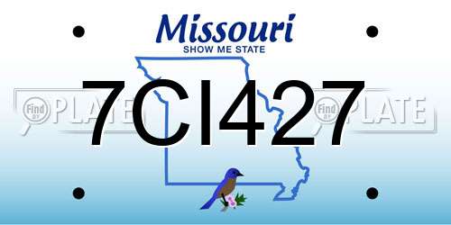7CI427 Missouri License Plate