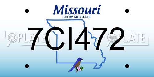 7CI472 Missouri License Plate