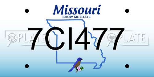 7CI477 Missouri License Plate