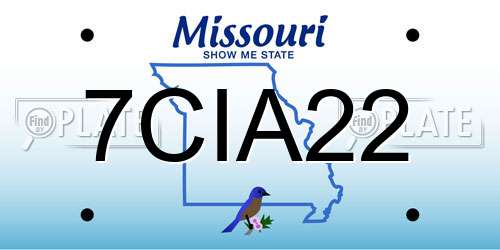 7CIA22 Missouri License Plate