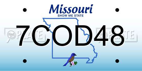7COD48 Missouri License Plate