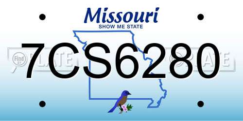 7CS6280 Missouri License Plate
