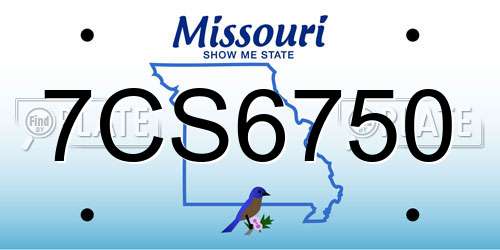 7CS6750 Missouri License Plate