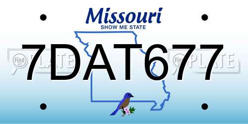 7DAT677 Missouri License Plate