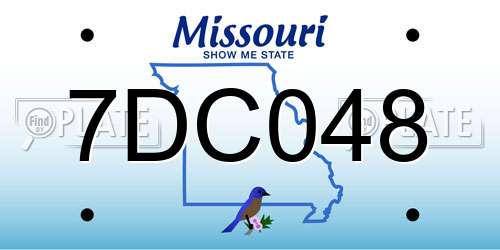 7DC048 Missouri License Plate