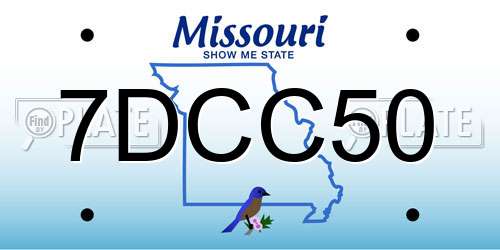 7DCC50 Missouri License Plate
