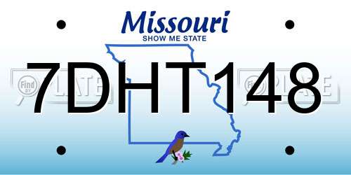 7DHT148 Missouri License Plate