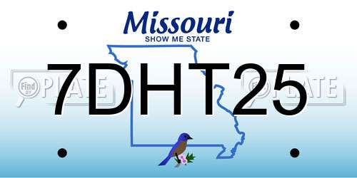 7DHT25 Missouri License Plate