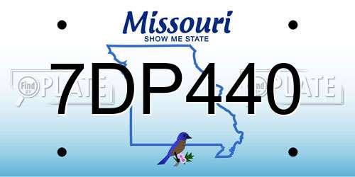 7DP440 Missouri License Plate