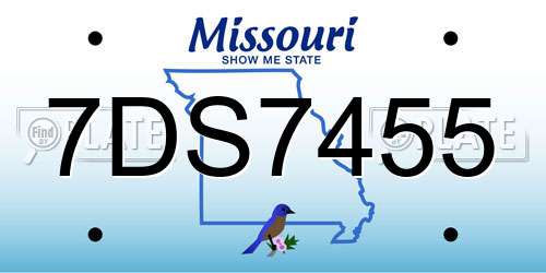 7DS7455 Missouri License Plate