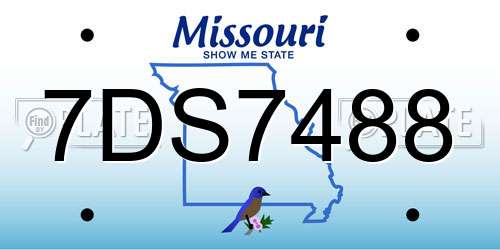 7DS7488 Missouri License Plate