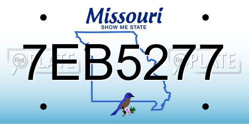7EB5277 Missouri License Plate